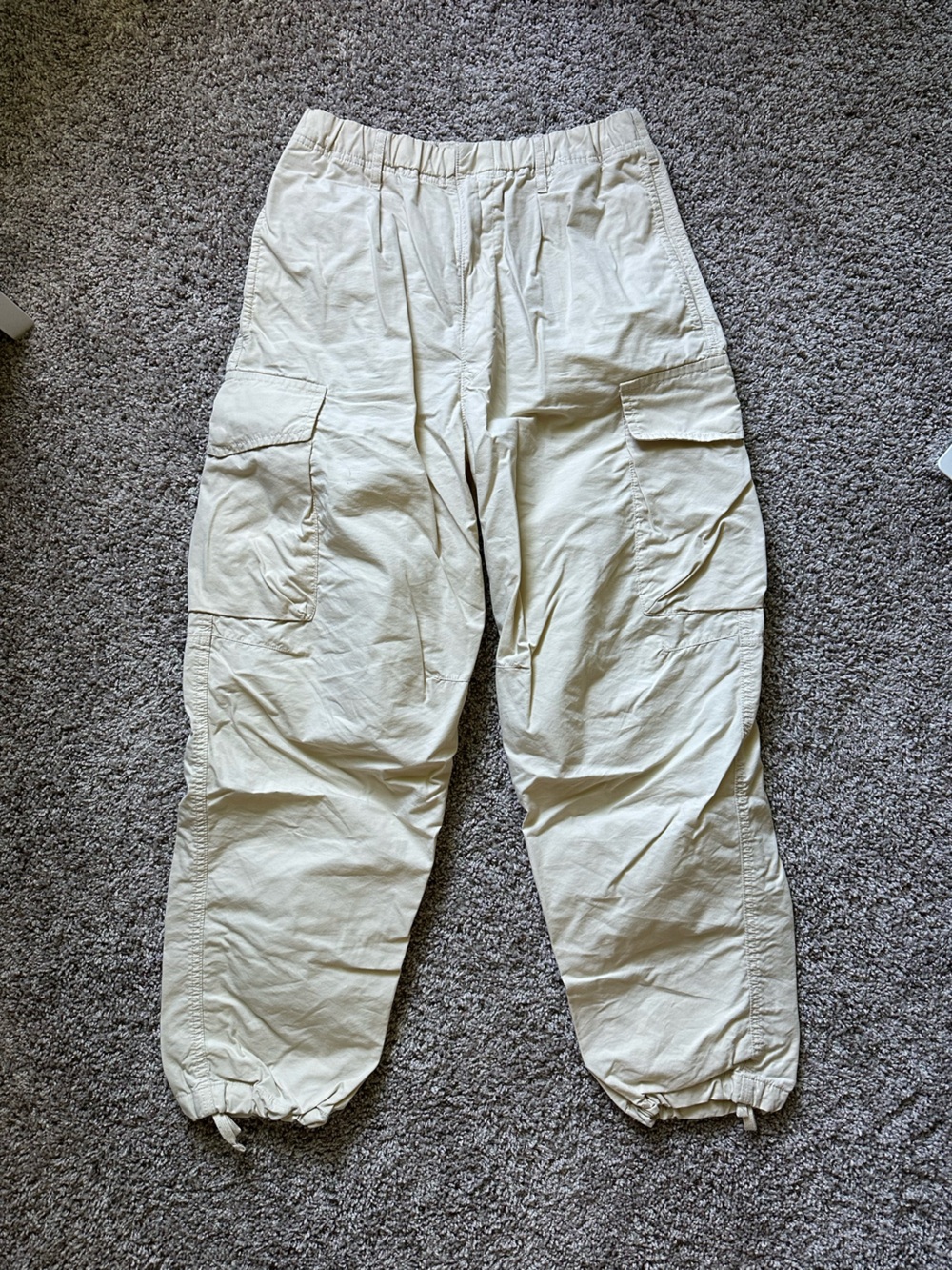 Oversized Baggy Cargo Pants In Tan Size S (27-30in Waist) Uniqlo Streetwear